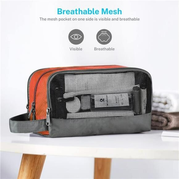 Travel toiletry bag dopp kit shaving bag water resistant nylon cosmetic organize - Picture 3 of 7